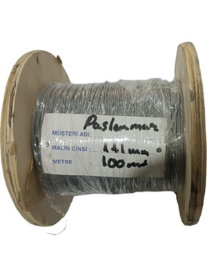Plastik Kaplı Çelik Tel - 1 mm x 100 Metre - Dayanıklı ve Esnek