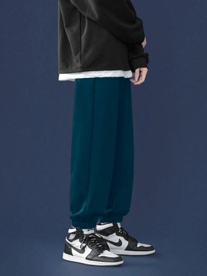 Erkek Bel ve Paça Lastikli Ince Eşofman Altı SPR24EA82