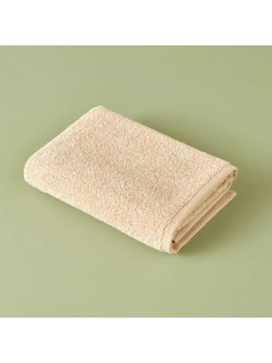 %100 Pamuk Yüz Havlusu Bej (50X70 Cm)