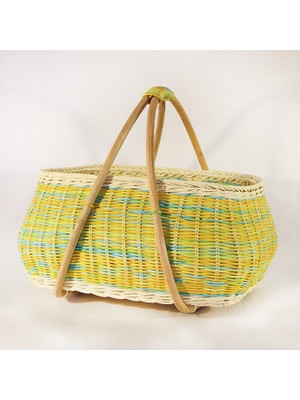 Mylamp Rattan Renkli Piknik Sepeti -01