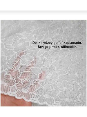 Dantel Görünümlü Yuvarlak Pvc Masa Örtüsü