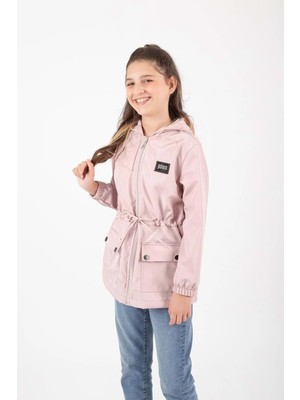 Kız Çocuk Mevsimlik Su Itici Çıtçıt Kapamalı Cepli Yağmurluk M00752