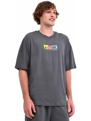 Kinetix ml Luela 11HS102 5fx Gri Erkek Kısa Kol T-Shirt