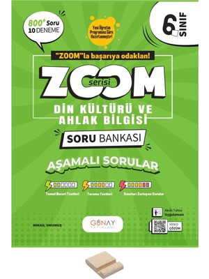 Günay Yayınları 6. Sınıf Zoom Serisi Din Kültürü Soru Bankası + Telefon Standı
