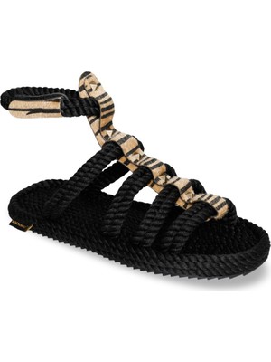 Nomadic Republic Srg.zeb Serengeti Siyah Zebra Kadın Sandalet