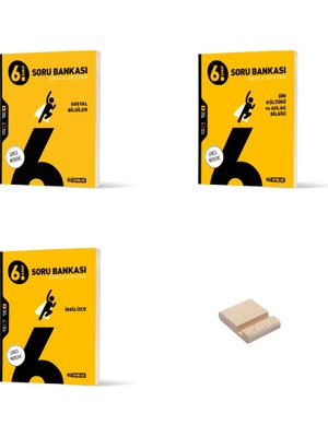 Hız Yayınları 6. Sınıf Sosyal Din Kültürü ve Ingilizce Soru Bankası 3lü Set + Telefon Standı