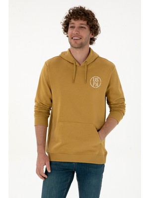 U.S. Polo Assn. Erkek Regular Fit Kapüşonlu Hardal Sweatshirt 50313718-VR151