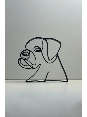 Boxer, Minimalist Sanat Heykel, Köpek Sevgilisi Hediye Fikri, 3D Baskılı Hediye, Ev Ofis Dekoru