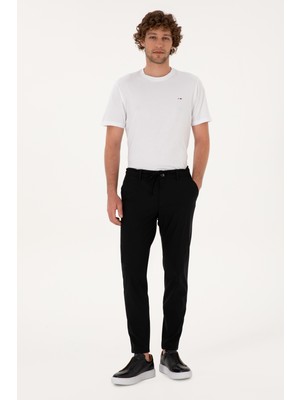 U.S. Polo Assn. Erkek Siyah Slim Kanvas / Chino Pantolon 50317289-VR046