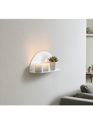 Decoramo Home Dekoratif Modern Duvar Rafı Metal Duvar Rafı Banyo Rafı Ofis Rafı Salon Rafı Petek Üstü Rafı