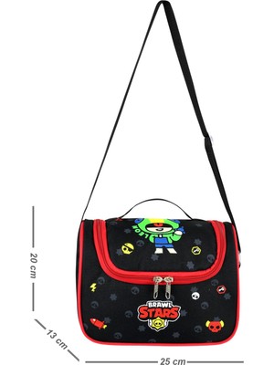 Lacivert Brawl Stars Leon Temalı Okul ve Termal Beslenme Çantası