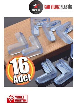 Can Yıldız Plastik Şeffaf Yapışkanlı Kenar ve Köşe Koruyucu - Çocuk Kenar Köşe Koruma