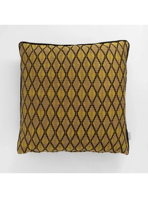 Roche Biyeli Dekoratif Kırlent Vizon Siyah 45X45