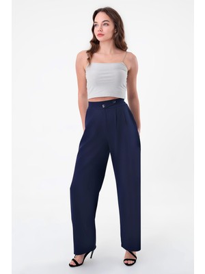 Keten Karışımlı Kore Model Palazzo Pantolon