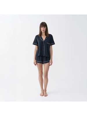 Qua Home Sia Kadın Modal Biyeli Pijama Şort Lacivert