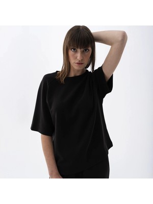 Isla Kadın Modal T-Shirt Siyah