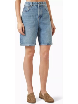 Denim Blue Boyfriend Jean Şort