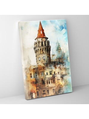 Popcas Galata Kulesi Kanvas Tablo - Duvar Sanatı Çeşitli Malzemeler Ev Dekorasyonu