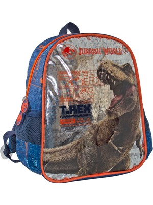 Bej Jurassic World Anaokulu Çantası, Renkli ve Eğlenceli Tasarımıyla Çocuklara Özel.