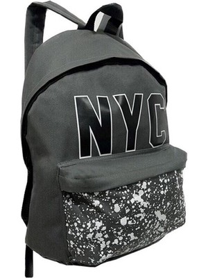 Gri Okul Sırt Çantası, Hafif ve Şık Doku Detaylarıyla Rahat Kullanım