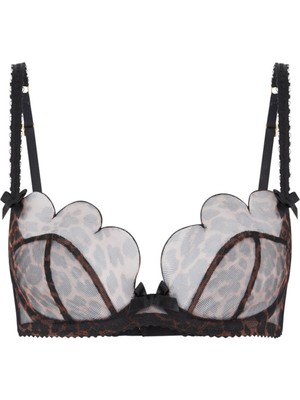 Lorna Leopar Desenli Push-Up Destekli Altı Tellerli Kadın Sütyen
