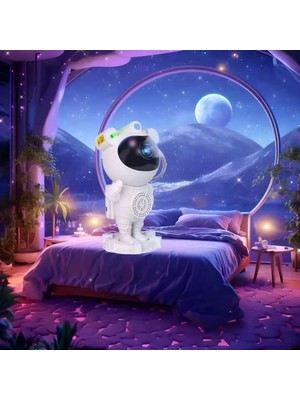 Astronot Galaksi Projektör Kumandalı Gece Lambası Yıldız ve Samanyolu Projeksiyon Işığı