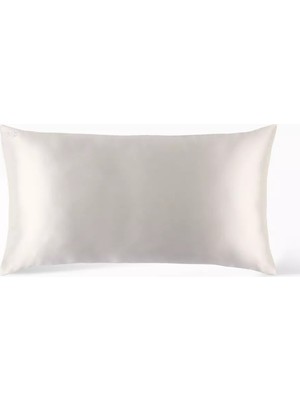 King Saf Ipek Yastık Kılıfı 51X91CM Beyaz Lüks Cilt ve Saç Bakımı