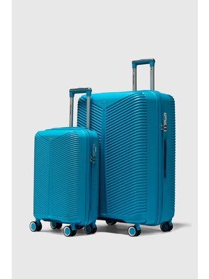 My-Pp 2'li Bilbao Büyük&küçük Polipropilen Süper Esnek Kırılmaz Tekerlekli Valiz Bavul Seyahat