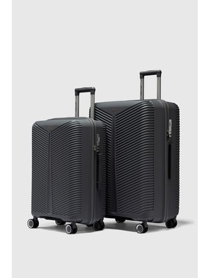 My-Pp 2'li Bilbao Büyük&orta Polipropilen Süper Esnek Kırılmaz Tekerlekli Valiz Bavul Seyahat