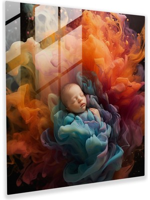 Popcas Born Soyut Fotoğraf Cam Tablo - Heyecan Ev Dekorasyonu