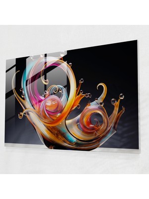 Popcas Galaksi Cam Sanatı - Dünya Ev Dekorasyonu Üç Boyutlu Heykelsi Cam Sanatı