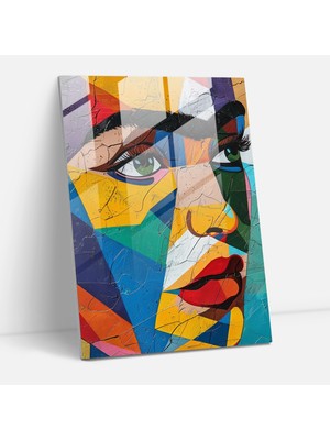 Popcas Frida Kahlo Tarzı Duvar Dekorasyonu - Frida Kahlo Eserleri Modern Sanat Cam Tablo Cam Sanatı