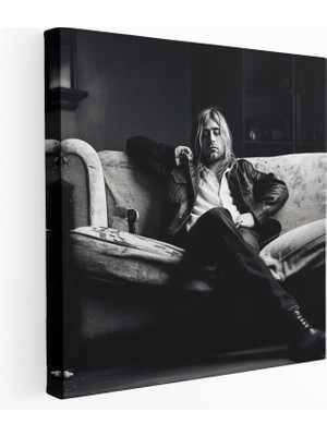 Popcas Kurt Cobain Cam Tablo - Kurt Cobain Cam Duvar Sanatı Cam Sanatı Cam Tablo