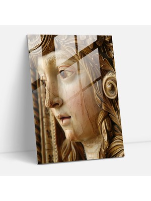 Popcas Raffaello Sanzio Cam Sanatı - Duvar Dekorasyonu Cam Tablo Cam Duvar Sanatı