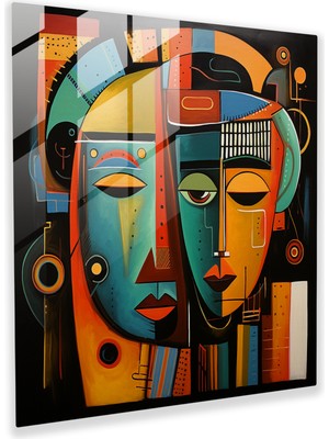 Popcas Afrika Mirasından Ilham Alan Modern Sanat Eserinden Detaylı Cam Tablo