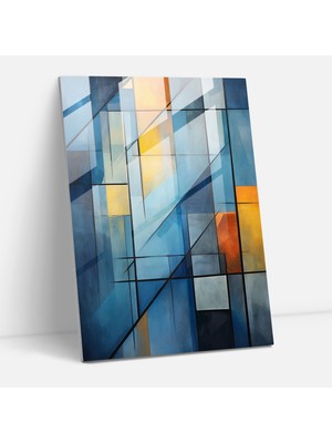 Popcas Geometrik Kilise Pencere Cam Tablosu - Kilise Cam Tablo Modern Sanat Soyut Temsil