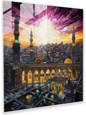 Popcas Kaabe Cam Tablosu - Kutsal Işık Ruhsal Deneyim