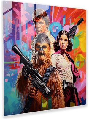 Popcas Star Wars Pop Art Cam Tablo - Prenses Leia Cam Sanat