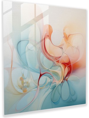Popcas Uyumlu Akış Cam Tablo - Pastel Ev Dekorasyonu Duvar Dekorasyonu Uyum