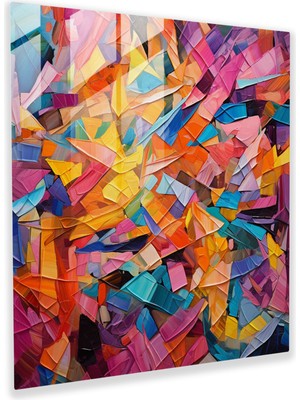 Popcas Papirüs Cam Tablo: Renkli Koleksiyon - Papirüs Renkli Cam Duvar Sanatı Mozaik Desen