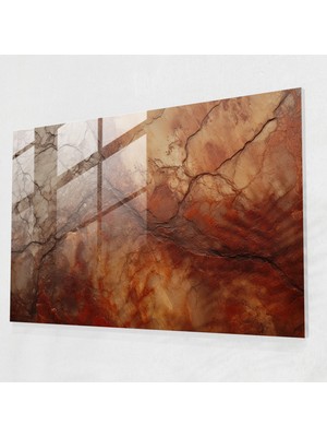 Popcas Mağara Duvarları Dokulu Cam Tablo - Mezolitik Paleolitik Modern Sanat Ev Dekorasyonu