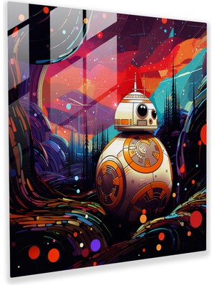 Popcas Star Wars Bb-8 Masalsı Cam Tablo - Ev Dekorasyonu Masalsı Cam Sanatı