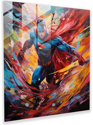 Popcas Marvel Soyut Cam Tablo - Canlı Renkler