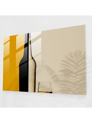 Popcas Bira Bardağı Duvar Sanatı: Minimalist Zevk - Bira Karşıt Renkler Minimalist Tasarım Modern Sanat