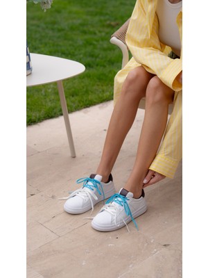 Sedorf Beyaz-Bordo Hakiki Deri  Spor Ayakkabi