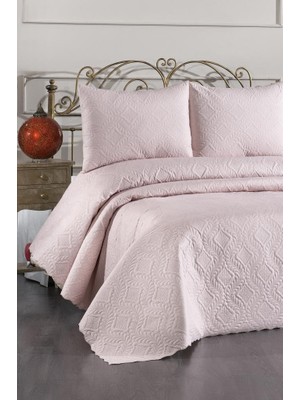 Ultrasonik Kapitoneli Elite Çift Kişilik Yatak Örtüsü Pudra