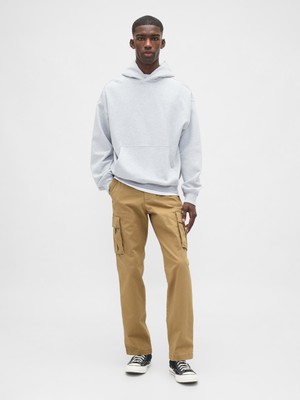 Gap Erkek Bej GapFlex Straight Kargo Washwell™ Pantolon