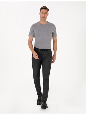 Pierre Cardin Erkek Antrasit Slim Fit Kordonlu Kanvas Pantolon 50310829-VR006