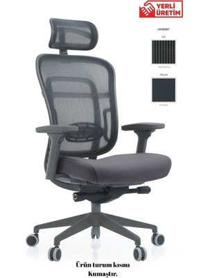 Passion Oyuncu | Ofis | Yönetici | Çalışma | Makam Koltuğu Gri Kumaş