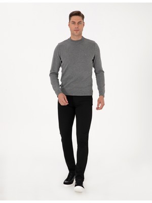 Pierre Cardin Erkek Siyah Slim Fit Kanvas Pantolon 50310857-VR046